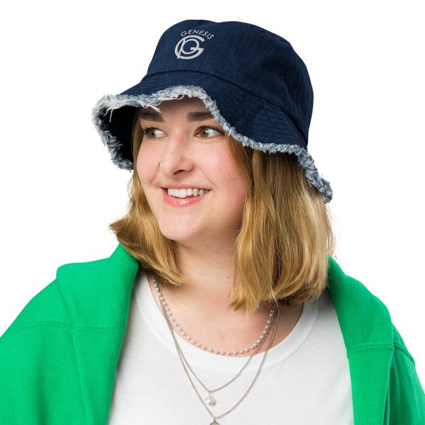 Genesis Distressed Denim Bucket Hat - Image 3