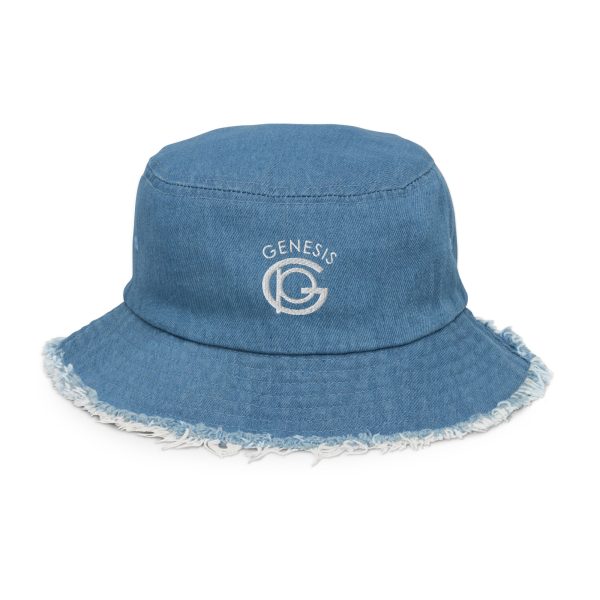 Genesis Distressed Denim Bucket Hat - Image 5